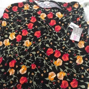 BNWT Lularoe Irma tunic top floral roses size Med
